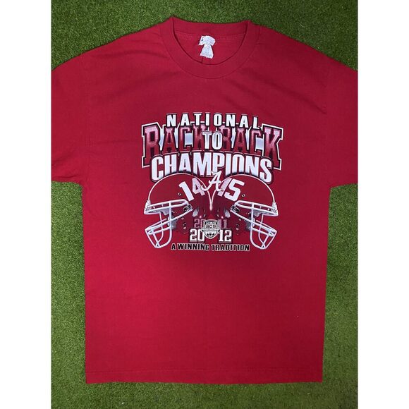 2012 Alabama Crimson Tide - Back to Back National Champions - Vintage College T - Picture 1 of 1